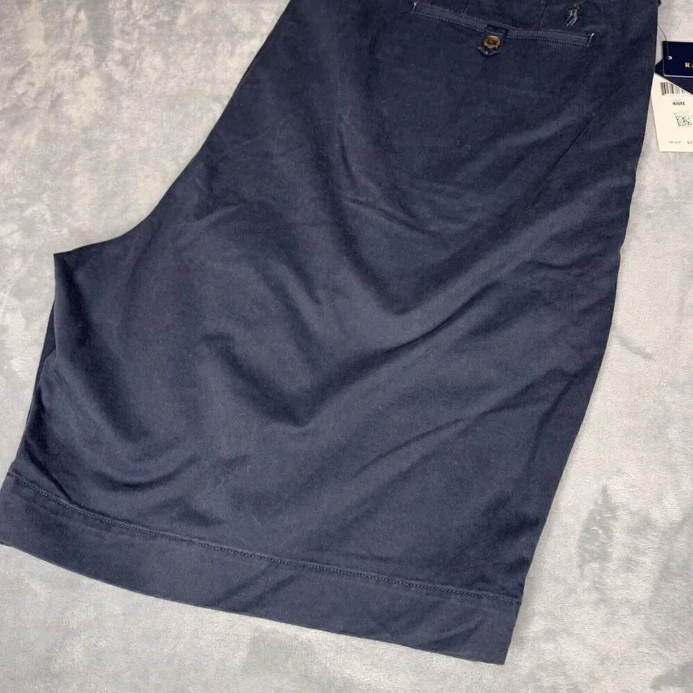 Polo Ralph Lauren Mens 48B Shorts Blue Chino Stretch Cotton Twill Casual Preppy